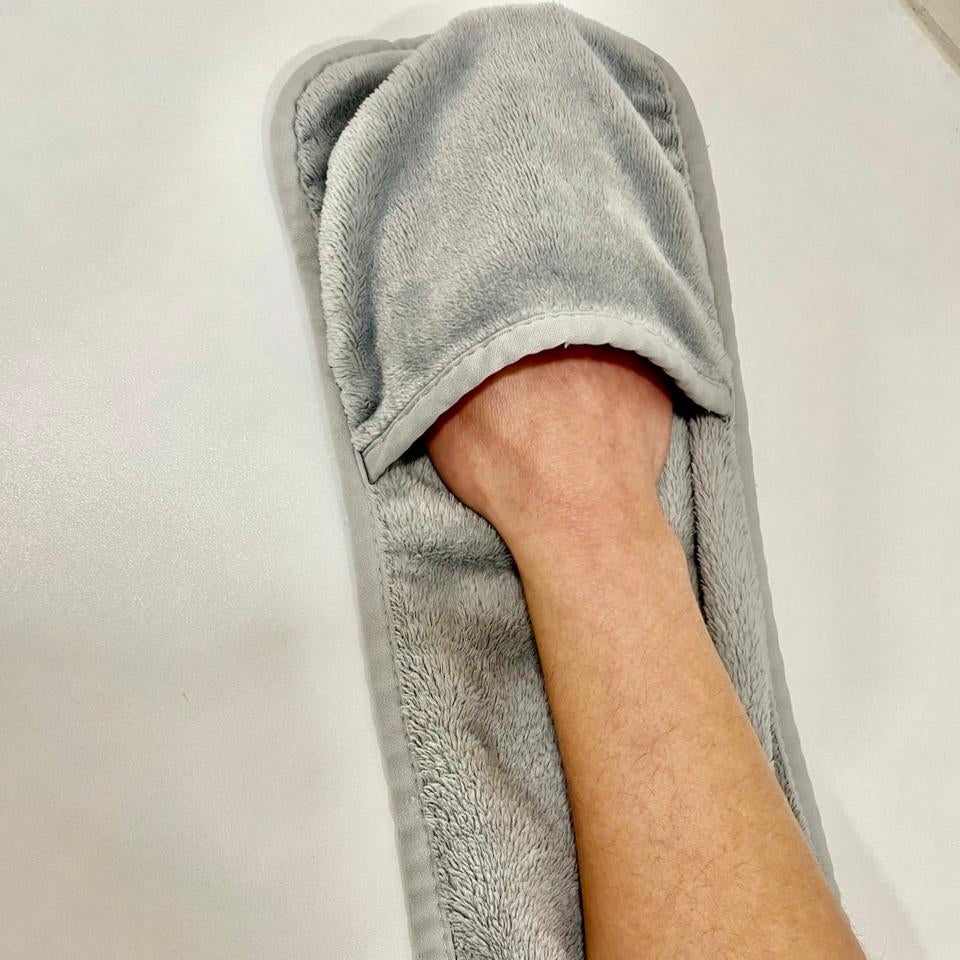 Using Prime Skincare Microfiber Face Towel with Pocket