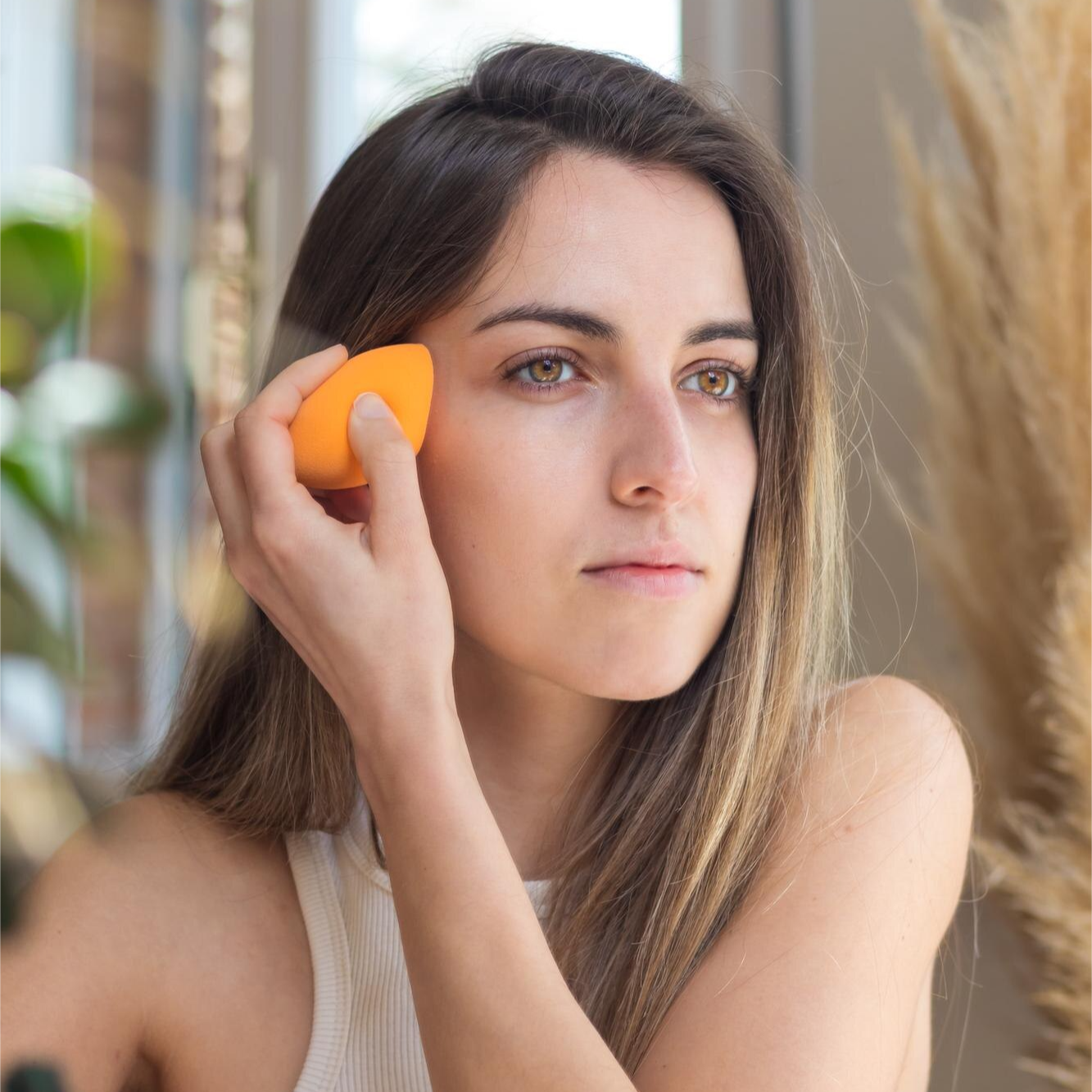 Women doing skincare