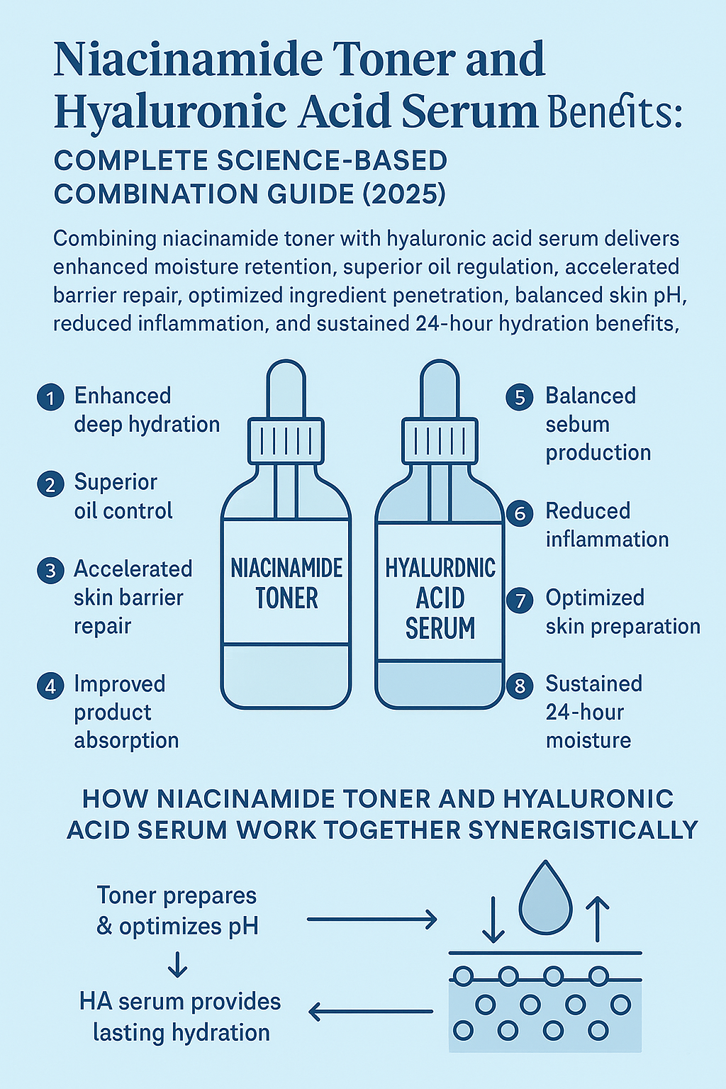 Niacinamide Toner and Hyaluronic Acid Serum Benefits: Complete Science-Based Combination Guide